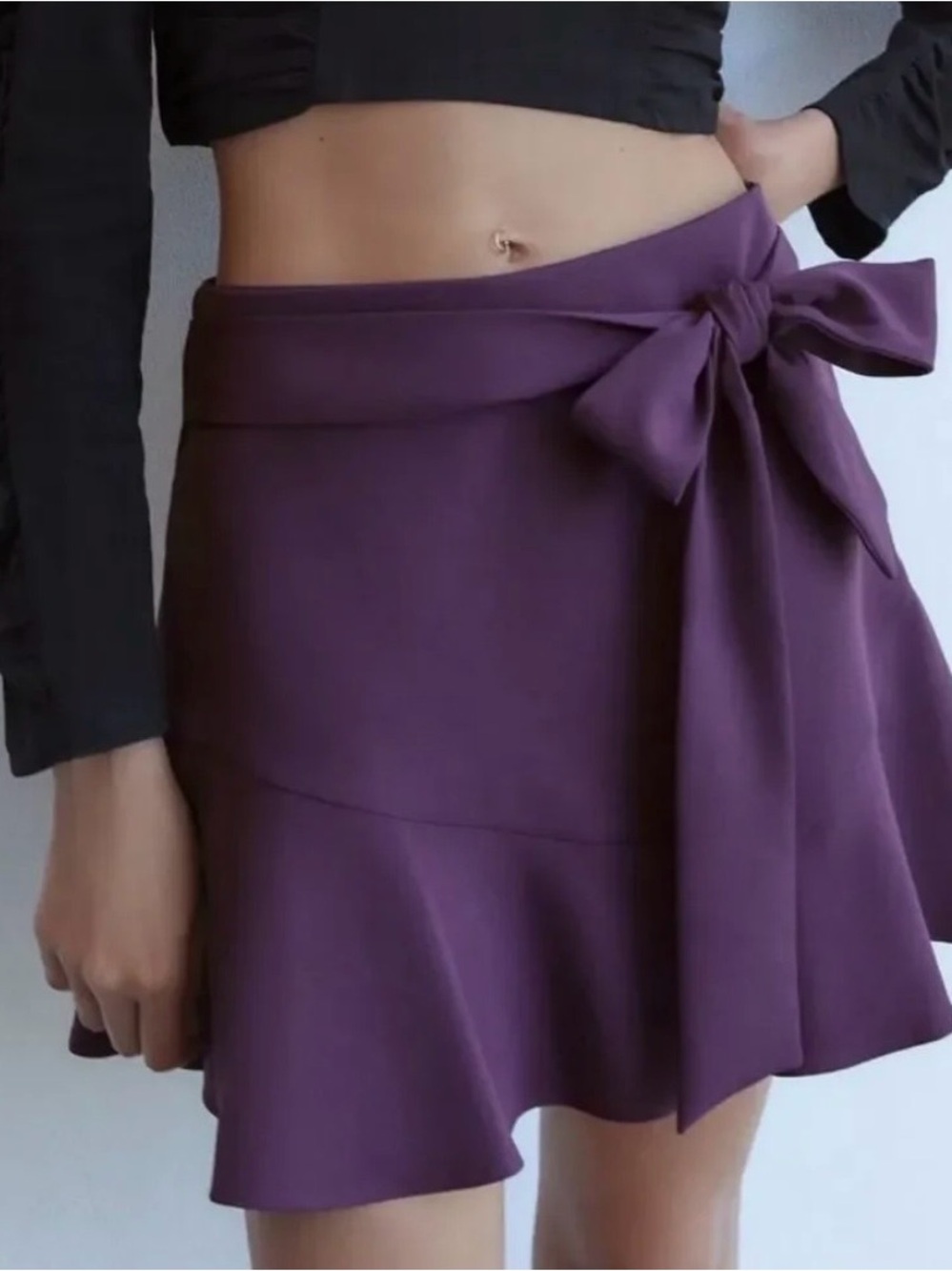 NWT Zara Purple Mini skirt with Shorts